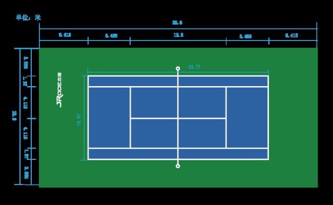 单打网球场地标准尺寸是多少？-第3张图片-www.211178.com_果博福布斯