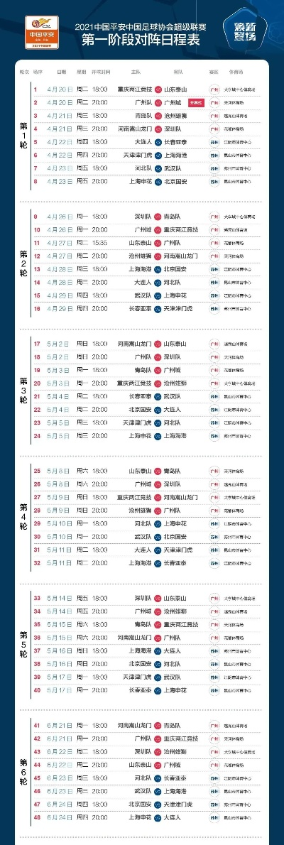 2021中超联赛赛程球迷必看-第2张图片-www.211178.com_果博福布斯